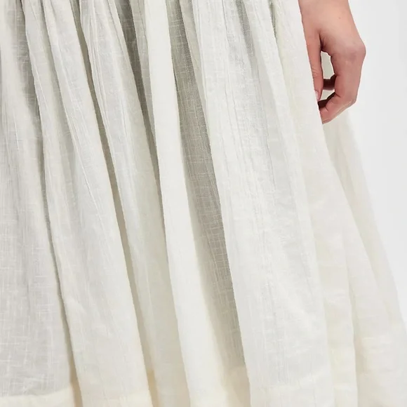 Free People Cream A-Line Skirt - Picture 4 of 9